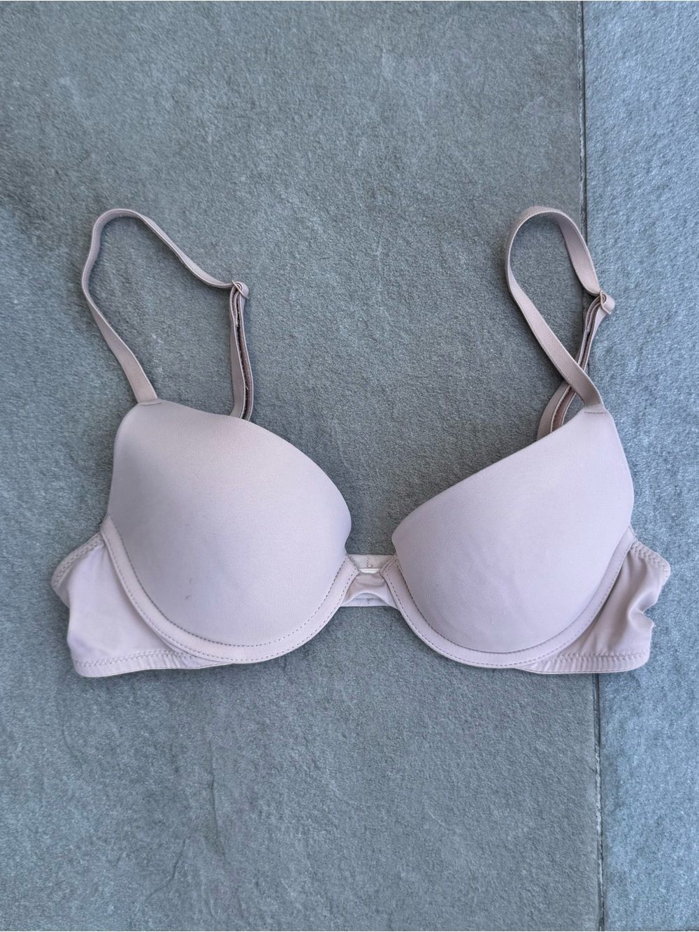 PINK Wear Everywhere Nude Beige Bra — 32A